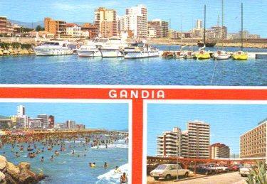POSTAL PV09550: Vistas varias de Gandia, Valencia