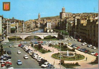 POSTAL PV09576: Vista y Plaça de Catalunya en Girona
