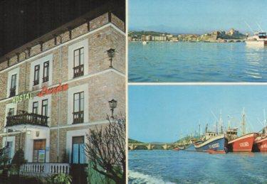 POSTAL PV09546: Hostal Luzon y puente en San Vicente de la Barquera, Santander