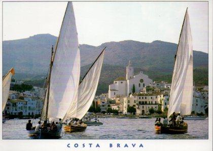 POSTAL PV09508: Veleros en la bahia de Cadaques