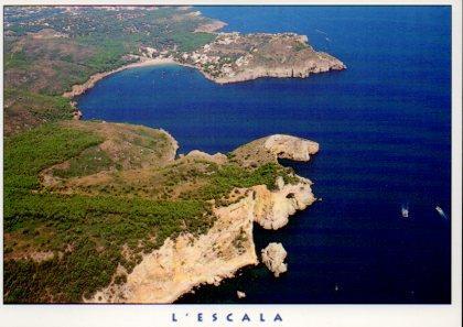 POSTAL PV09507: L' Escala vista aerea cala Montgo