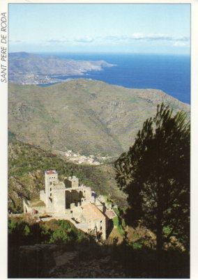 POSTAL PV09675: Vista aerea de Sant Pere de Roda