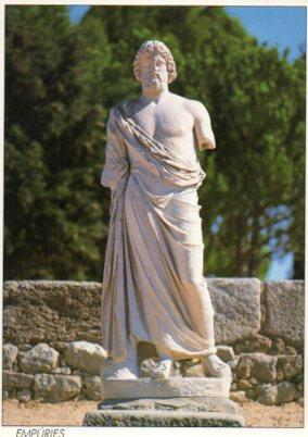 POSTAL PV09670: Estatua d'Asclepi, Ciutat d'Emporion