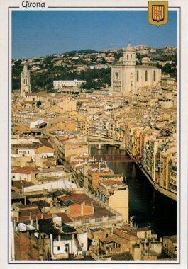 POSTAL PV09651: Preciosa vista aerea de Girona