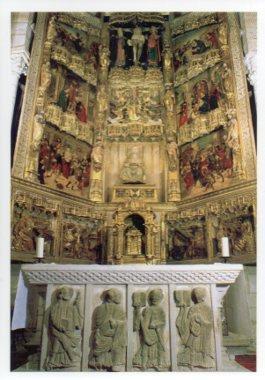 POSTAL PV09648: Colegiata retablo en Santillana del Mar