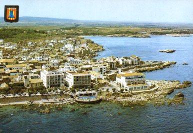 POSTAL PV09344: Vista parcial aerea de La Escala, Costa Brava