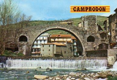POSTAL PV09355: Puente romanico de Camprodon