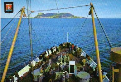 POSTAL PV09370: Vista del Peñon de Gibraltar desde el transbordador, Algeciras