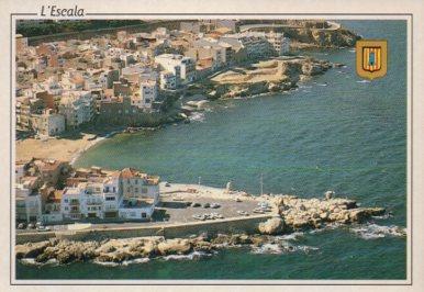 POSTAL PV09319: Vista aerea de La Escala, Costa Brava
