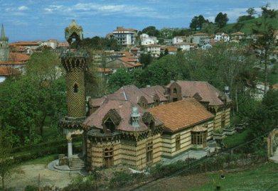 POSTAL PV09454: Vista aerea Villa El Capricho en Comillas