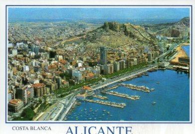POSTAL PV09451: Vista  parcial aerea de Alicante