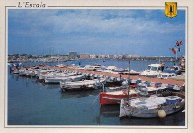 POSTAL PV09442: L'Escala barcas en el puerto, Costa Brava