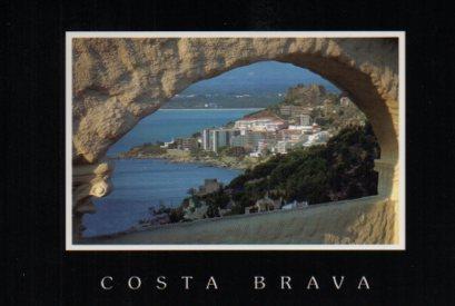 POSTAL PV09489: Detalle Castillo San Sebastian en Roses
