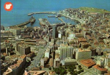 POSTAL PV09400: Vista aerea de Gijon