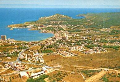 POSTAL PV09393: Vista aerea de Riells, al fondo Montgo, Costa Brava
