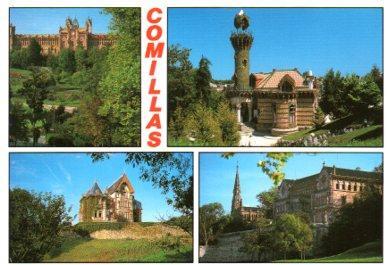 POSTAL PV09389: Vistas de edificios en Comillas, Cantabria