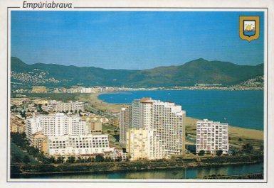 POSTAL PV09425: Vista aerea parcial de Empuriabrava