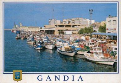 POSTAL PV09419: Muelle de pescadores en Gandia, Valencia