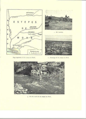 LAMINA 36390: Mapa y vistas de las estepas de Moab 