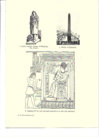 LAMINA 36299: Obelisco de Heliopolis y Amenofis III