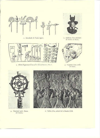 LAMINA 36310: Estandarte y soldados del antiguo Egipto