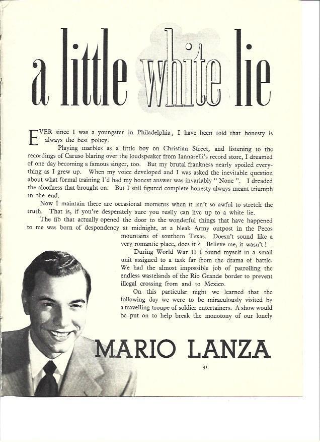 LAMINA 36511: Mario Lanza