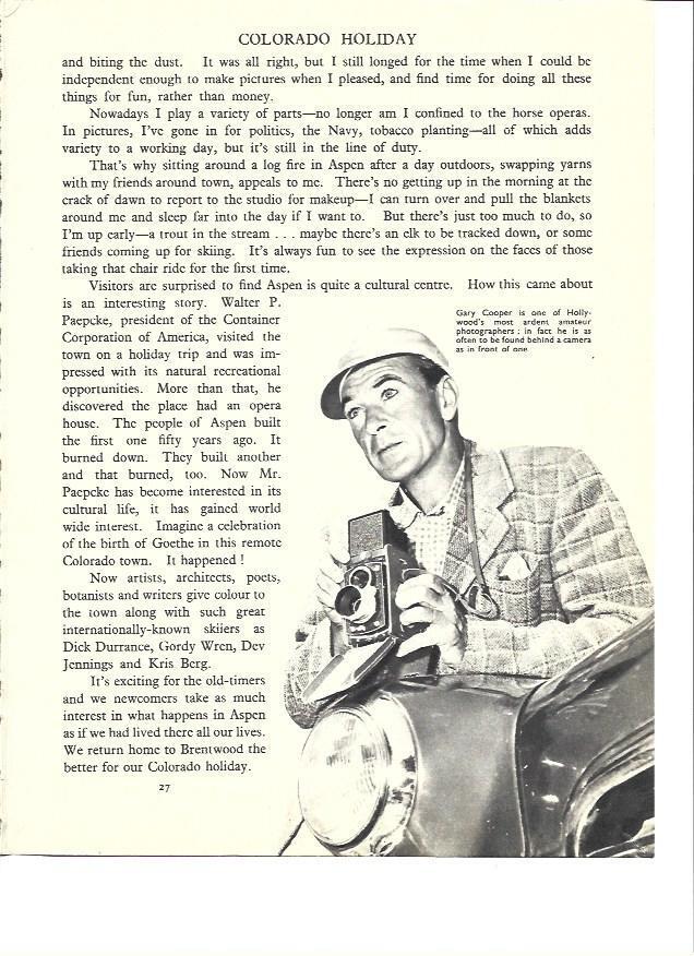 LAMINA 36509: Gary Cooper como fotografo