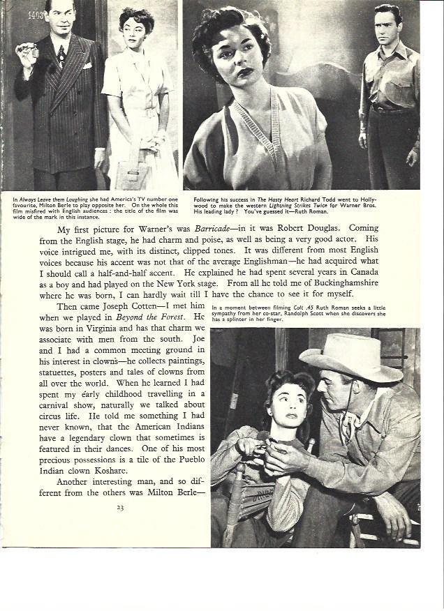 LAMINA 36507: Ruth Roman en diferentes peliculas