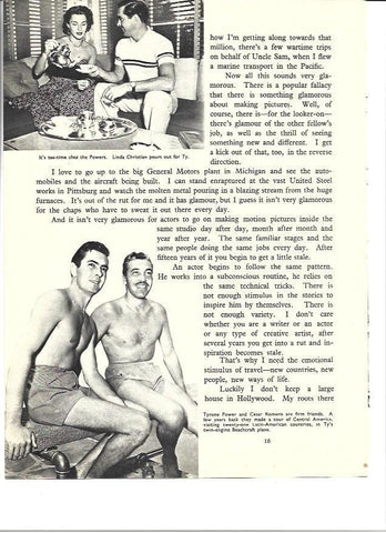 LAMINA 36503: Tyrone Power con Linda Christian y con Cesar Romero