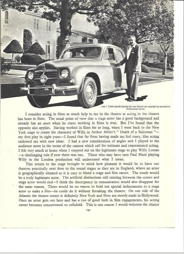 LAMINA 36485: Lee Cobb con su coche