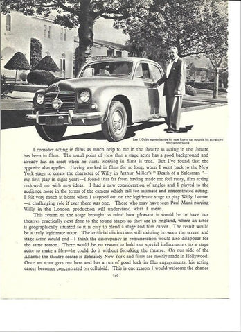 LAMINA 36485: Lee Cobb con su coche