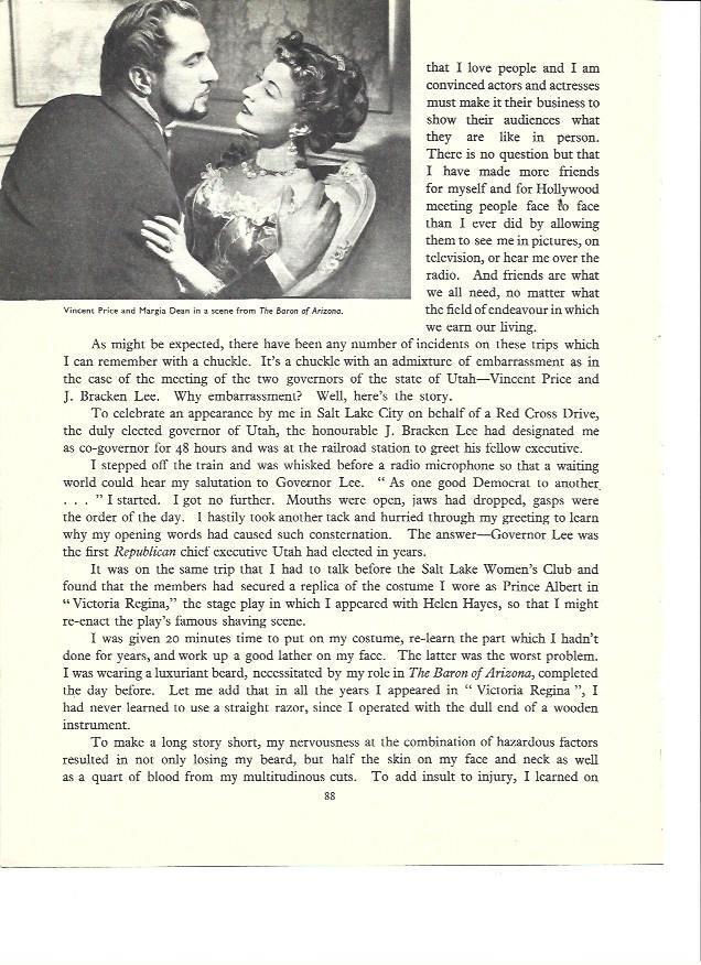 LAMINA 36539: Vinvent Price y Margia Dean en The Baron of Arizona