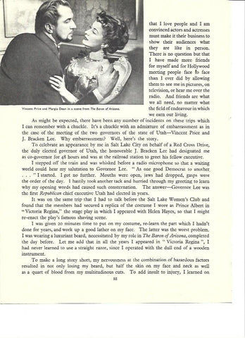 LAMINA 36539: Vinvent Price y Margia Dean en The Baron of Arizona