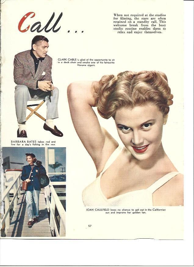 LAMINA 36524: Barbara Bates, Clark Gable y Joan Caulfield
