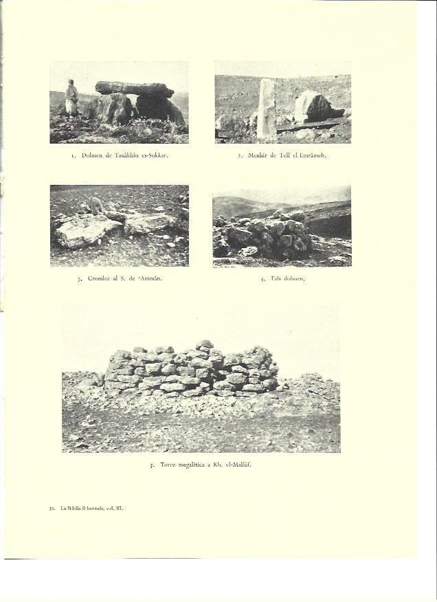 LAMINA 36426: Dolmen y menhir en Tell el-Emrameh