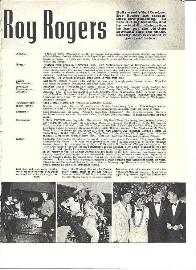 LAMINA 36481: Roy Rogers en diferentes actos