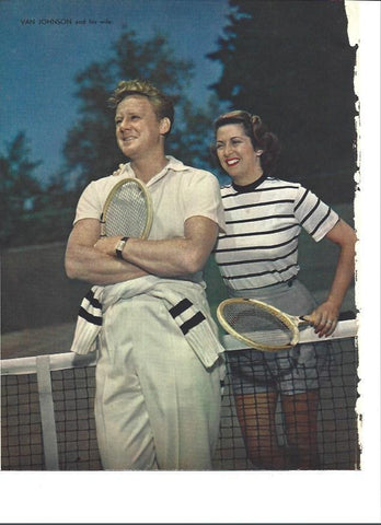 LAMINA 36475: Van Johnson con su esposa