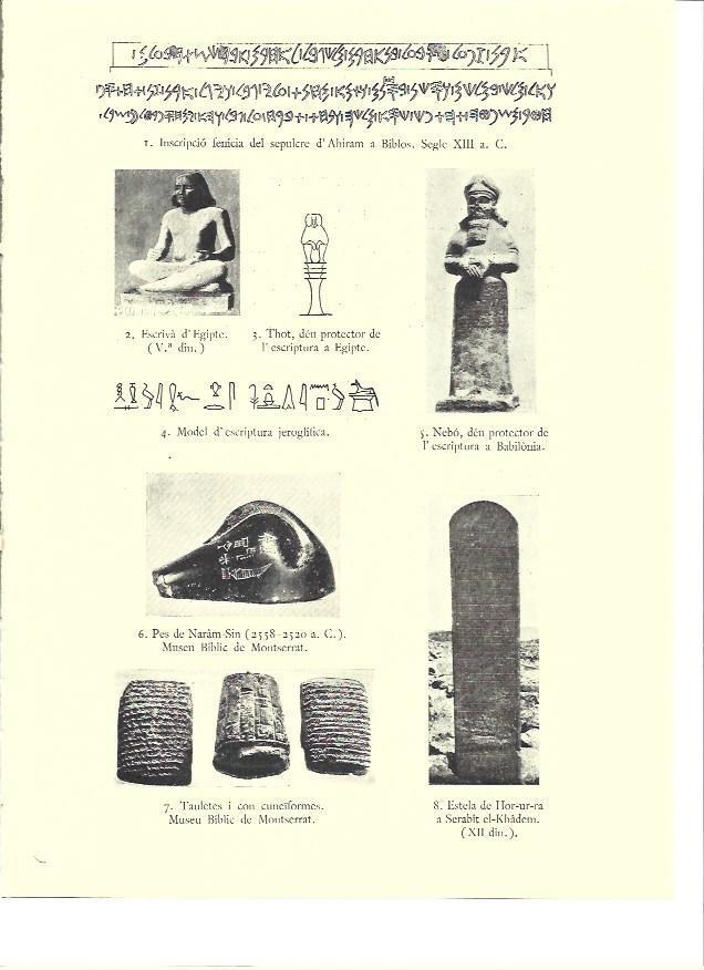 LAMINA 36087: Inscripciones fenicias, egipcias y cuneiformes