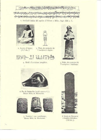 LAMINA 36087: Inscripciones fenicias, egipcias y cuneiformes