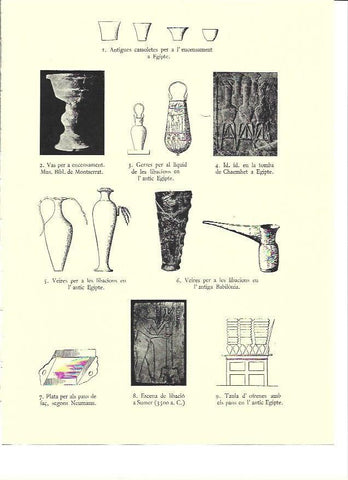 LAMINA 36098: Vasos para libaciones de Egipto y Mesopotamia