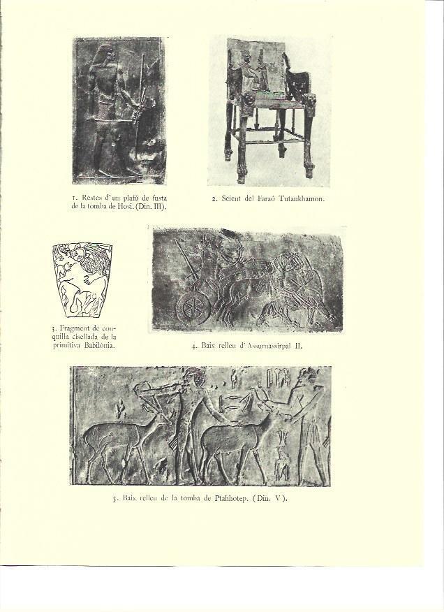 LAMINA 36125: Relieve de Assurbanipal y relieve de la tumba de Ptahhotep