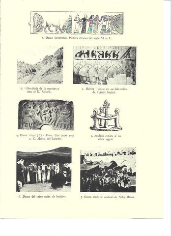 LAMINA 36120: Relieves con escenas de danza de Elam, Etruria y Egipto