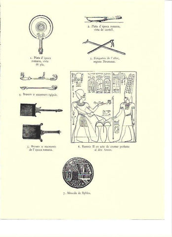 LAMINA 36105: Moneda de Byblos y relieve de Ramses II