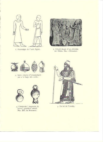 LAMINA 36110: Relieve Hitita y rey de Asiria