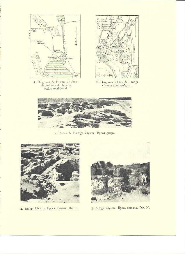 LAMINA 36021: Mapa del istmo de Suez y ruinas de Clysma