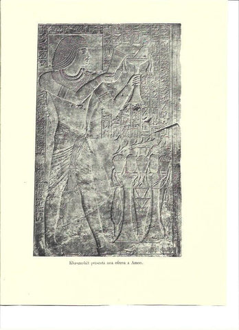 LAMINA 36140: Kha-em-het haciendo una ofrenda a Amon
