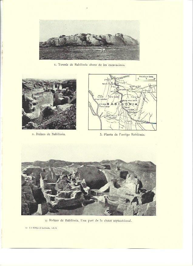 LAMINA 36194: Ruinas y plano de Babilonia