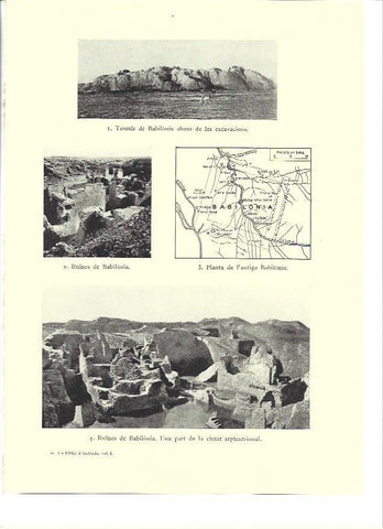 LAMINA 36194: Ruinas y plano de Babilonia