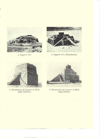 LAMINA 36191: Zigurats de Ur y Babel, según Koldewey y Dombart