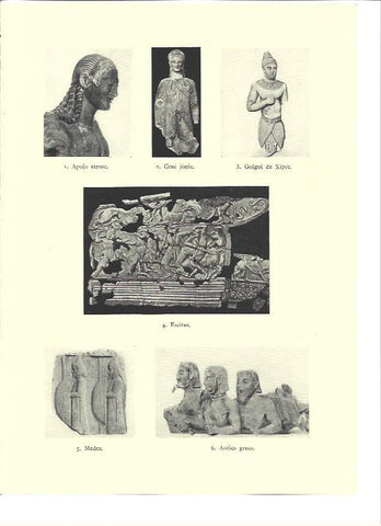 LAMINA 36180: Esculturas etruscas y griegas